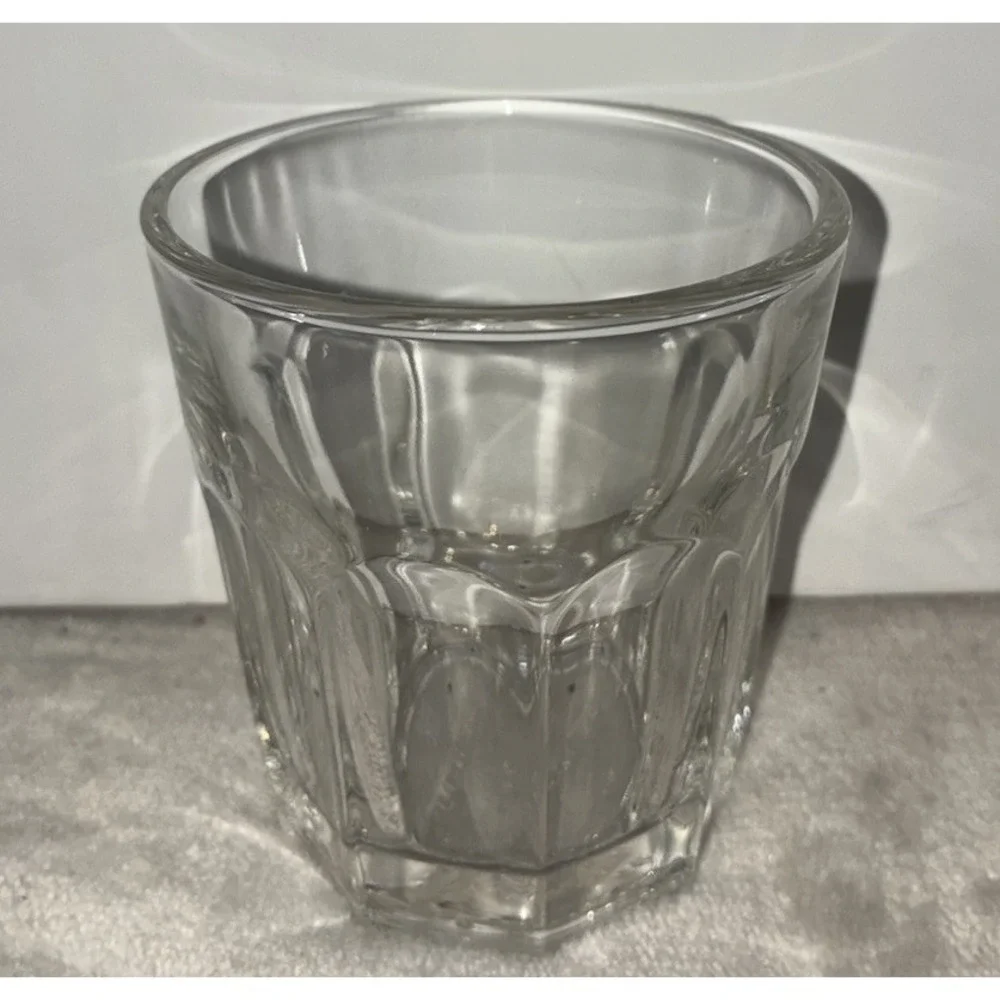 IKEA Pokal 9 Paneled Tumbler Small Clear Glass 3.5